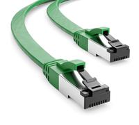 deleyCON 2m Cavo di Rete Cat8 Piatto, 40Gbps 2000MHz LAN - Verde | Cavo patch Ethernet con connettore RJ45, per gaming, internet, TV, PC, switch, router, modem, pannello di permutazione
