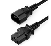 deleyCON 3,0m Prolunga Cavo per Apparecchi di Refrigerazione - IEC C13 a C14 - Cavo di Alimentazione Prolunga di Alimentazione - Dritto C13 Spina Sulla Presa C14 - PC Monitor Beamer Printer - Nero