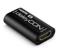 deleyCON 4K HDMI 2.0 Repeater Amplificatore di Segnale 4K UHD 2160p@60Hz Full HD 1080p@60Hz HDR HDCP 2.2 18Gbps 3D