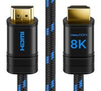deleyCON 4m 8K Cavo HDMI 2.1 (48G, ULTRA Highspeed) 8K@60Hz 4K@120Hz 2K@144Hz/165Hz EARC HDCP 2.3/2.2 - Compatibile con DTS:X Dynamic HDR Dolby Atmos TV PS5 Xbox Soundbar Monitor