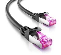 deleyCON 50m CAT7 Outdoor Patch Cord Cavo di Collegamento Cavo di Rete - S/FTP 600 MHz 10 Gbit/s AWG 26 CU Rame - per uso Esterno Resistente ai Raggi UV Resistente alle Intemperie Guaina in LDPE Nero