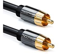 deleyCON 5m Cavo Subwoofer - Cinch RCA Coassiale Digitale - Connettori Placcati Oro - Collegamento Audio - Subwoofer Ricevitore AV Amplificatore Home Cinema