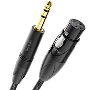 deleyCON 5m XLR a Jack Stereo da 6,35mm - Cavo Microfono Adattatore Audio Cavo AUX - Qualità da Studio - in Puro Rame OFC (AWG24) da Presa XLR a Spina Jack da 6,35mm - Bloccaggio in Metallo