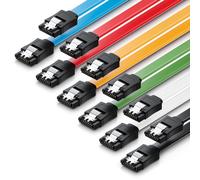 deleyCON 6x 50cm Cavi SATA 3 Set Cavo Dati SATA III HDD SSD Cavo di Collegamento