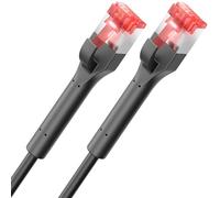 deleyCON 7,5m CAT 6A Cavo Patch Sottile Spina RJ45 Flessibile 10 Gbit/s GIGABIT LAN DSL RJ45 Cavo Ethernet Cavo di Rete Senza Alogeni Nero