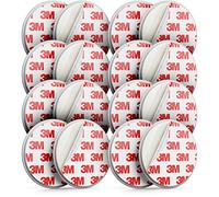 deleyCON 8x Supporto Magnetico per Rilevatori di Fumo Supporto Magnetico per Rilevatori di Incendio Supporto Magnetico Autoadesivo Superficie Adesiva Diametro 50 mm