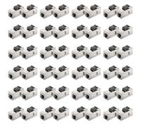 deleyCON Accoppiatore Keystone RJ45 CAT6 (Set da 48 Pezzi) - STP, Presa a Presa RJ45, 1 Gbit/s, 250 MHz, Accoppiatore LAN 1:1, Rame Nichelato - Argento