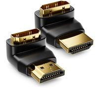 deleyCON Adattatore Angolare HDMI a 90° e 270° in un Set - 1x 90° + 1x 270° - Presa e Spina HDMI Tipo A - 4K Ultra HD UHD 3D Full HD 1080p HDR ARC ad Alta Velocità con Ethernet