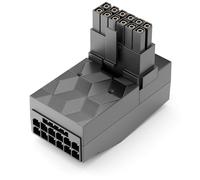 deleyCON Adattatore PCI-e 5.0 Angolato 90° 12+4 Pin 16 Pin Tipo A per Schede Grafiche fino A 600W - Connettore PCIe 12VHPWR - Compatibile con GPU