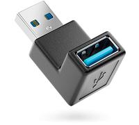 deleyCON Adattatore USB 3.0 Angolato - Adattatore a 90° - A Maschio a A Femmina - Compatibile con Tutti i Cavi USB - Gestione Ottimale Dei Cavi