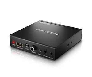 deleyCON Convertitore Audio con Extractor - Ingresso: SCART + HDMI - Uscita: Coassiale + Jack 3,5mm + HDMI - Nero