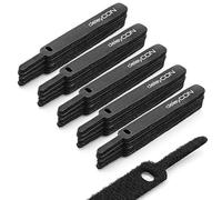 deleyCON, Fascia fermacavi con velcro 50 Stück kurz Nero