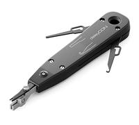 deleyCON LSA Strumento di Fissaggio Alimentazione Rete Strumento per Prese di Rete Quadri Patch Pannelli Patch Semplice Cablaggio di Rete ADSL ISDN TAE - Nero