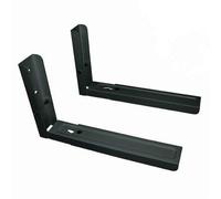 deleyCON Supporto per Forno a Microonde Universale a 35Kg e 48,3cm Forno Supporto a Muro Forno a Griglia Macchina del Caffè Ganci - Nero