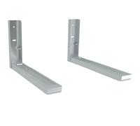 deleyCON Supporto per Forno a Microonde Universale a 35Kg e 48,3cm Forno Supporto a Muro Forno a Griglia Macchina del Caffè Ganci - Argento