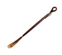 Delfa Calzascarpe gioielli 58 cm, calzascarpe con anello e gambo in legno marrone, marrone, 58