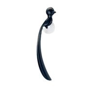 DELFA PI:P S Calzante in plastica, lunghezza 18 cm, completo di gancio per parete (colore nero)