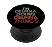 Delfina Name Delfina Personalized Name First Given PopSockets PopGrip Adesivo