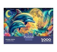 delfini 1000 Pezzi Gioco Di Puzzle A Rompicapo in Carta Superiore Per Momenti in Famiglia delfinis Ocean che Fa Anche Una Magnifica Decorazione E Un Regalo Apprezzato 70x50cm/1000pcs
