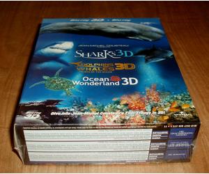 Delfini E Balene-Tiburoni-Oceano BR 3D+Blu-Ray Nuovo Documentari R2