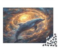 Delfini nella galassia Puzzle 1000 Pezzi In cartone Resistente, Un Tangram Per Giochi Di Puzzle Per Lo Sviluppo Cognitivo, Ideale Per Attività Fuzzle Post-scuola, Il Puzzle Più Venduto 7