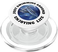 Delfini tursiopi per nuotare in mare e oceano. PopSockets PopGrip per MagSafe