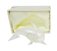 DELFINO 14 CM VETRO C/BOX OGGETTISTICA BOMBONIERE FAI DA TE Pz 4