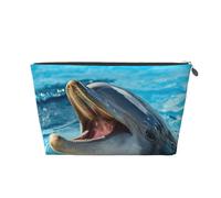 Delfino adorabile stampato, Borsa da toilette Borsa per trucco Borsa per cosmetici Borsa da toilette da viaggio portatile