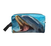 Delfino adorabile stampato, Borsa per il trucco Borsa per cosmetici Borsa da viaggio portatile da viaggio Borsa per trucco Organizer