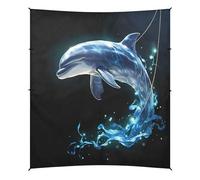 Delfino Blu Dello Spazio Tenda da Spiaggia Facile da Montare,Parasole per Campeggio con Sacchi di Sabbia,Palette e Picchetti Ideale per Picnic