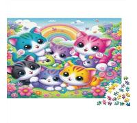 Delfino Blu Puzzle 38x26cm 1000 Pezzi Carta Riciclata Adulti Cuore Fiorito Tramonto Difficile Gioco Manualità Decorazione Casa Regalo