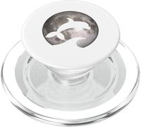 Delfino che salta con luna piena - Silhouette marina PopSockets PopGrip per MagSafe