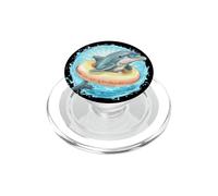 Delfino con anello da piscina per gli amanti dell'estate e dei delfini PopSockets PopGrip per MagSafe