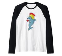 Delfino con Crista e Casco Bush Knight Maglia con Maniche Raglan