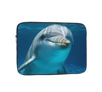 Delfino con un sorriso Stampa Laptop Sleeve Portatile Laptop Case Moda Laptop Bag Durevole Valigetta per Uomo Donna Borsa 17 pollici