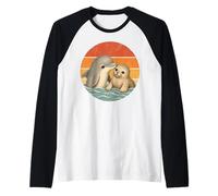 Delfino e Baby Seal Best Friends Animal Friendship Maglia con Maniche Raglan
