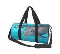 Delfino e il suo bambino, Borsone da viaggio di grande capacità Borsa rotonda Borsa da viaggio sportiva Borsa da viaggio Borsa da fitness