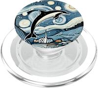 Delfino Focena Ocean Animal - Van Gogh Starry Night Style PopSockets PopGrip per MagSafe