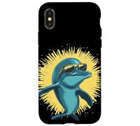 Delfino fresco con occhiali da sole per un'atmosfera soleggiata Custodia per iPhone X/XS