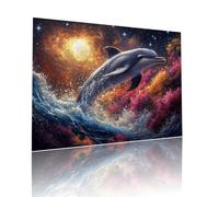 Delfino Jigsaw Puzzle Adulti 3000 pezzi Jigsaw Puzzles Classici Arte Impossibili Grandi Dimensioni Tramonto per Adulti e Ragazzi Divertimento Giochi Rilassamento e Intelligence, Regalo 81x122cm t-187