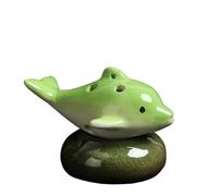 Delfino Ocarina 6 fori Strumento musicale in ceramica Artigianato Giocattolo souvenir (Color : green)