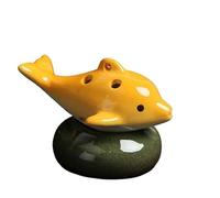 Delfino Ocarina 6 fori Strumento musicale in ceramica Artigianato Giocattolo souvenir (Color : Orange color)