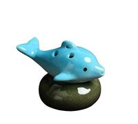 Delfino Ocarina 6 fori Strumento musicale in ceramica Artigianato Giocattolo souvenir (Color : Sky Blue)
