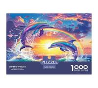 Delfino Puzzle 1000 Pezzi Adatto Per Adulti Un Enigma Impossibile Delfino Decorazione Della Casa Giochi EduGattoivi in Carta Originale Miglior 70x50cm/1000pcs