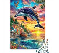 Delfino Puzzle Da 1000 Pezzi - Puzzle Ad Alta Difficoltà,Giochi Stimolanti Per Tutta La Famiglia 52x38cm/1000pcs