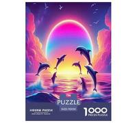 Delfino Puzzle Puzzle Da 1000 Pezzi Gioco Di Sfidaans Adulti E Bambini Tramonto Puzzle Impossibile Regalo Per La Decorazione Domestica 70x50cm/1000pcs
