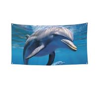 Delfino Sea Animal Banner Party Decor Sfondo Bandiera Festa di Compleanno Fotografia Sfondo Decorazione Banner e segni Decorazione da parete Banner Forniture per feste Bomboniere 178 x 89 cm