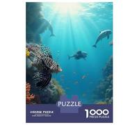 delfino Set Da 1000 Pezzi Carta Riciclata Dolphins by Deep-sea Reefs Puzzle Per Adulti Ore Di Intrattenimento Garantite Facile Da Conservare Attività Di Aggregazione 52x38cm/1000pcs