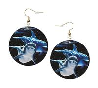 Delfino Terra Orecchini in pelle alla moda per le donne ciondola 1 paio di orecchini piercing stampati leggeri gioielli regali per donne ragazze