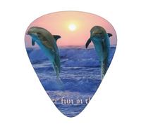 Delfino tursiope all'alba,12 pezzi di plettri per chitarra, 3 plettri di diverso spessore per chitarra acustica, basso, ukulele